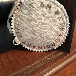 India Hicks Watch Crown coin purse in ivory